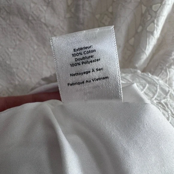 Talbots Petites White Lace Short Sleeve Sheath Dress 10P - Picture 6 of 6